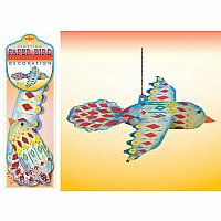 Floating Blue Paper Bird Decoration