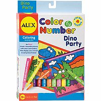 Color By Number  Dino Party