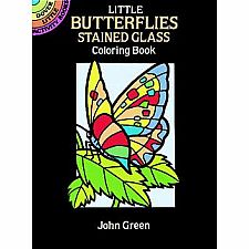 Butterflies Stained Glass Mini Coloring Book